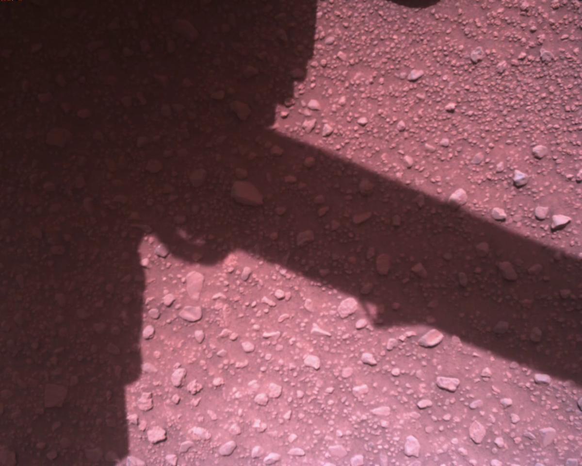 This image was taken by EDL_RDCAM onboard NASA's Mars rover Perseverance on Sol 840