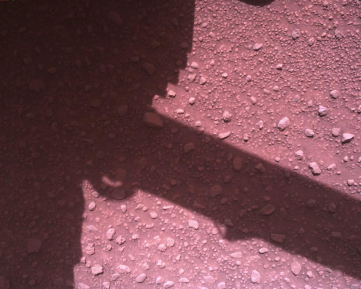 This image was taken by EDL_RDCAM onboard NASA's Mars rover Perseverance on Sol 840