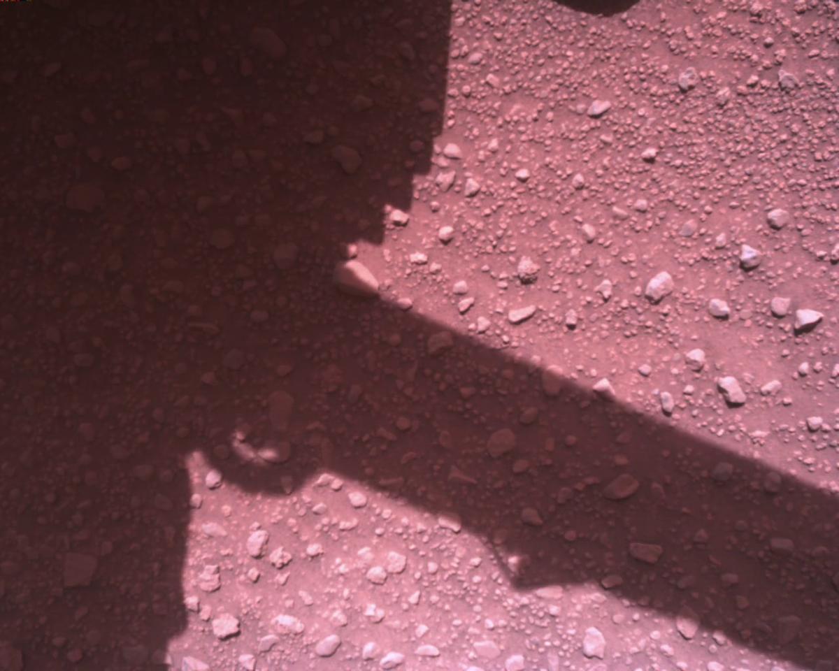 This image was taken by EDL_RDCAM onboard NASA's Mars rover Perseverance on Sol 840