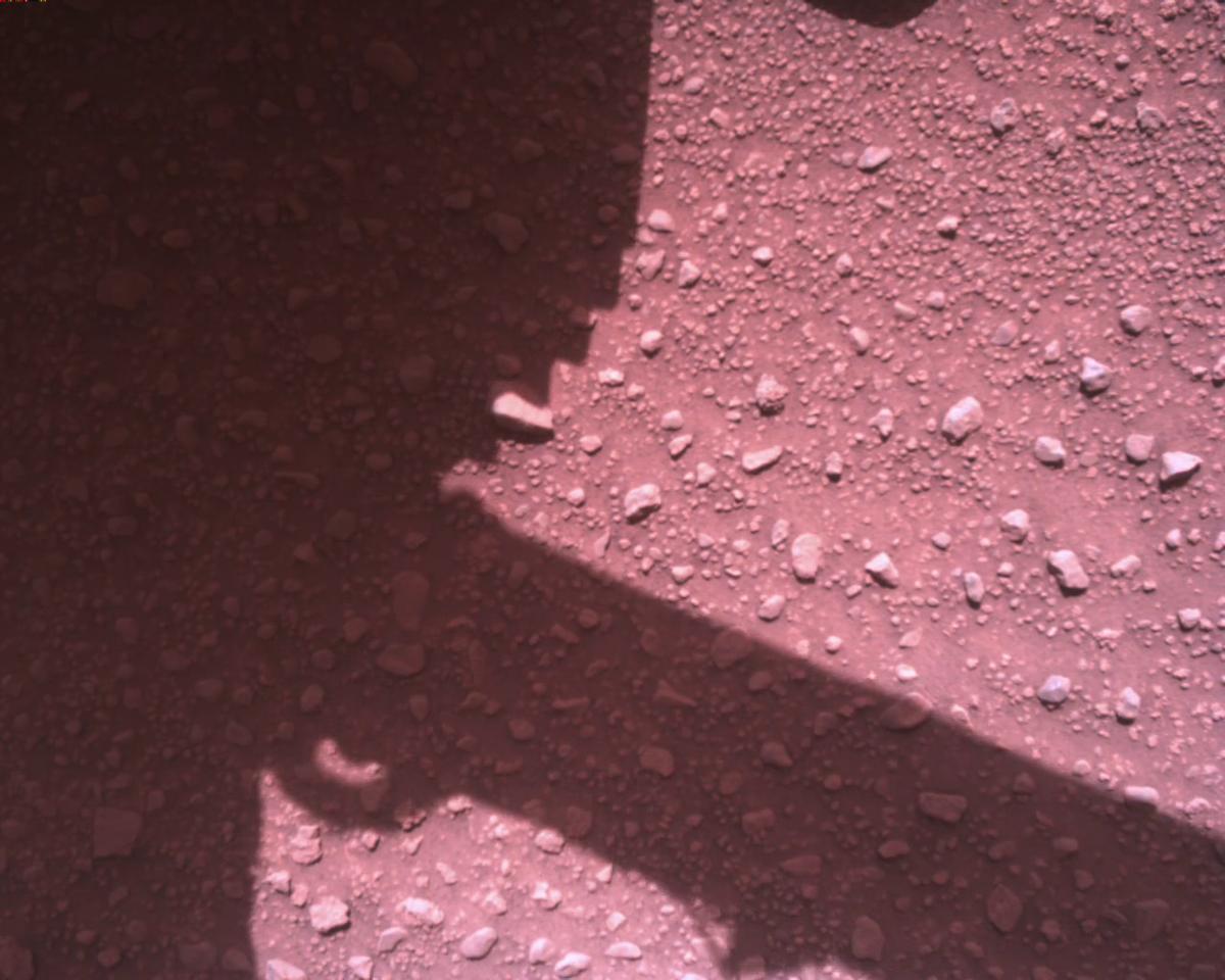 This image was taken by EDL_RDCAM onboard NASA's Mars rover Perseverance on Sol 840