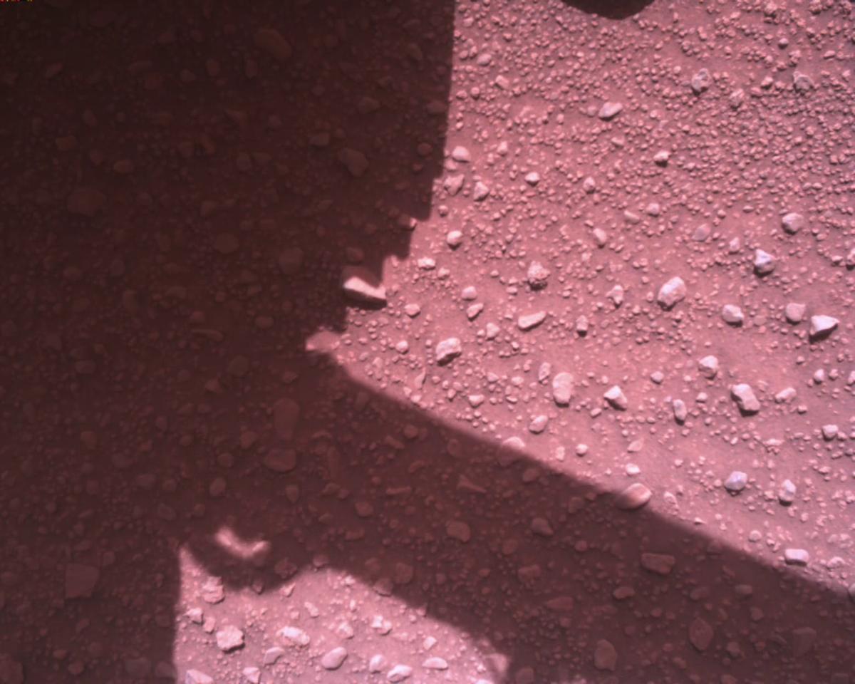 This image was taken by EDL_RDCAM onboard NASA's Mars rover Perseverance on Sol 840