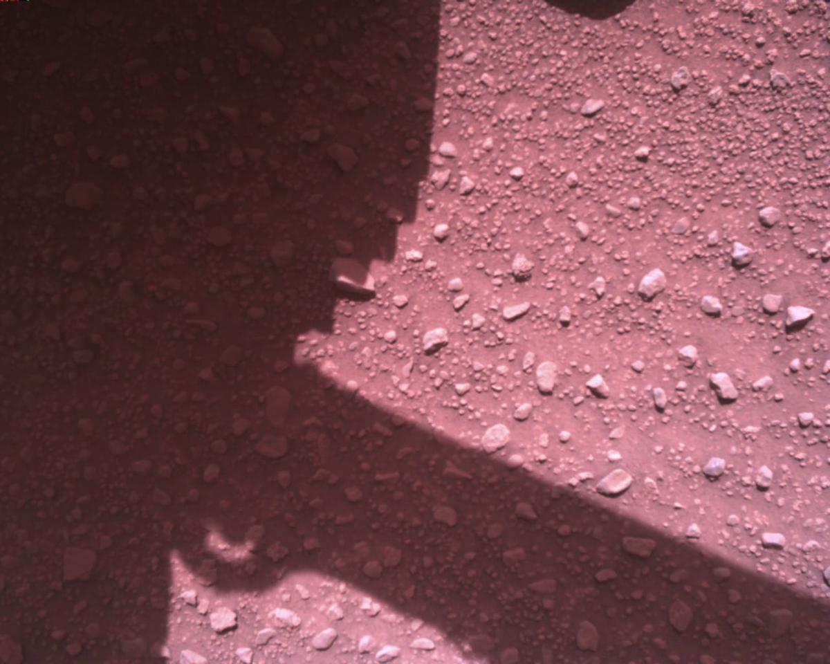 This image was taken by EDL_RDCAM onboard NASA's Mars rover Perseverance on Sol 840