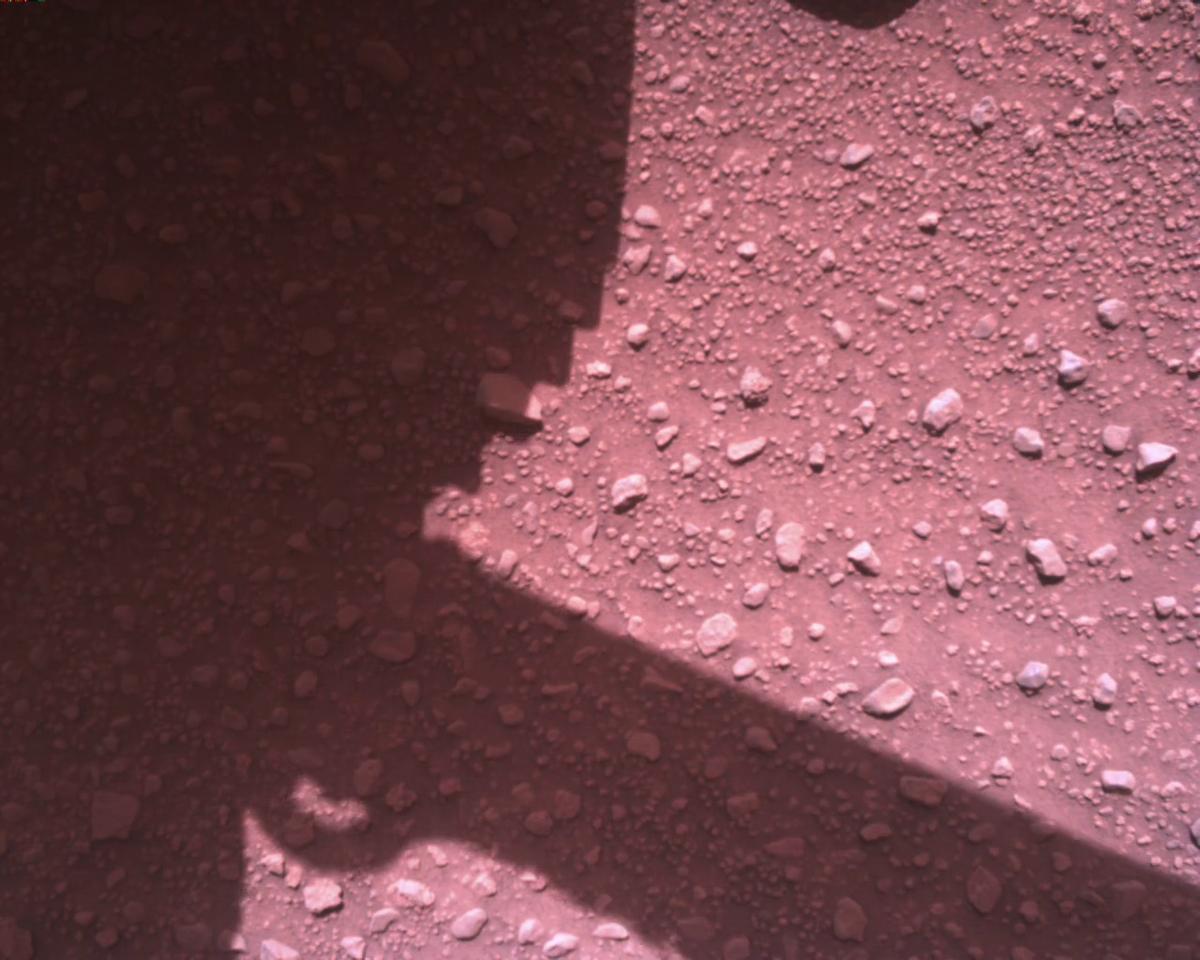 This image was taken by EDL_RDCAM onboard NASA's Mars rover Perseverance on Sol 840