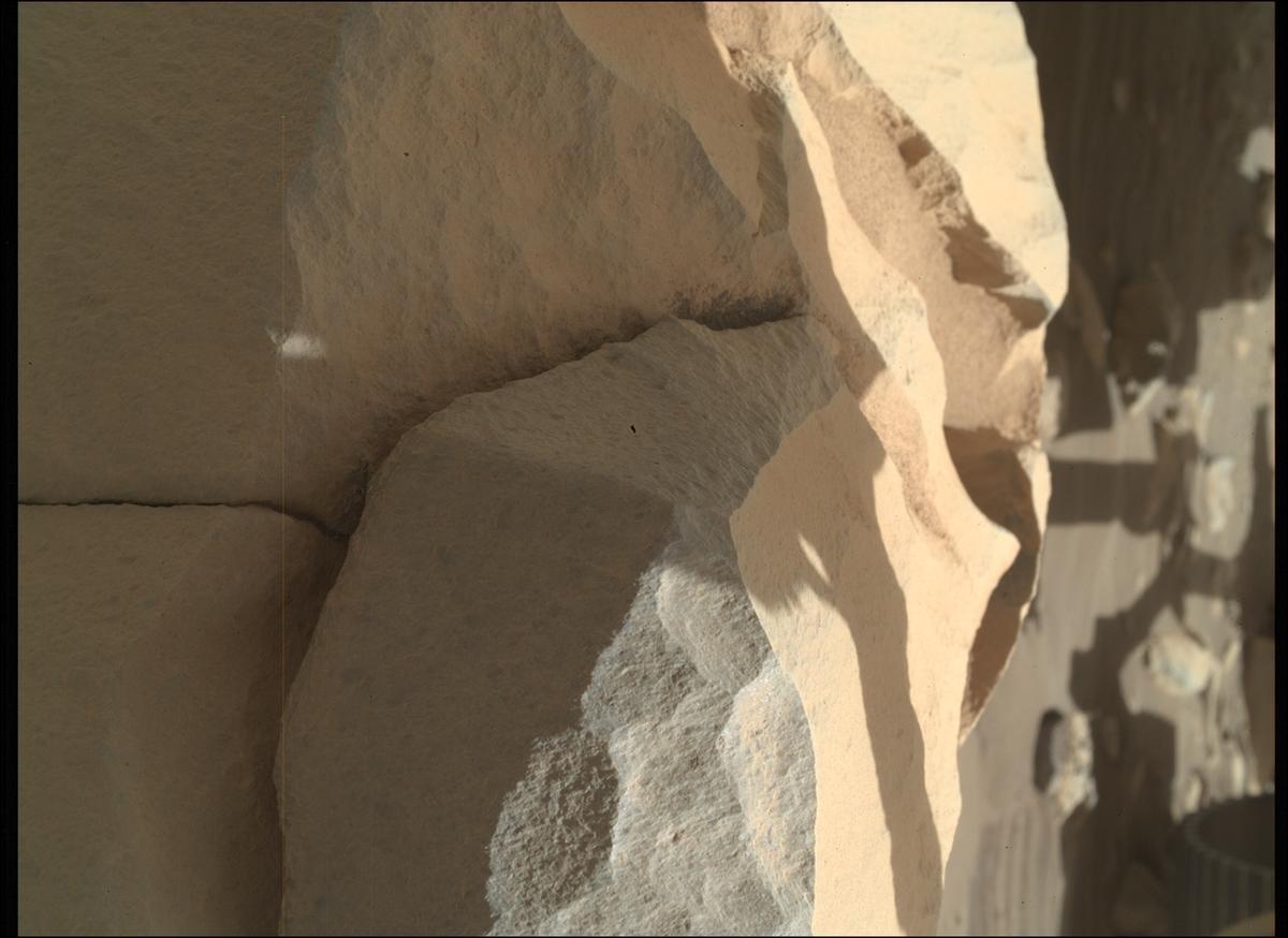 This image was taken by SHERLOC_WATSON onboard NASA's Mars rover Perseverance on Sol 845