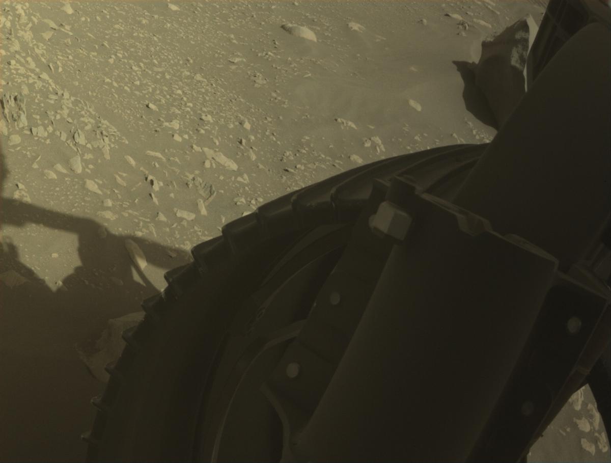 This image was taken by FRONT_HAZCAM_RIGHT_A onboard NASA's Mars rover Perseverance on Sol 847