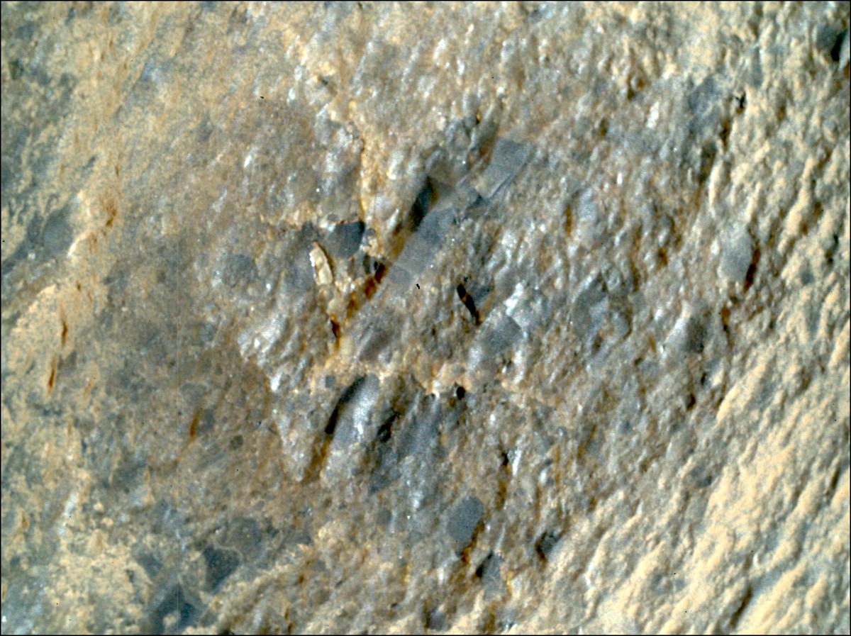 This image was taken by SHERLOC_WATSON onboard NASA's Mars rover Perseverance on Sol 847