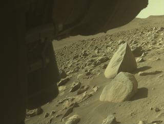 View image taken on Mars, Mars Perseverance Sol 848: Front Left Hazard Avoidance Camera (Hazcam)