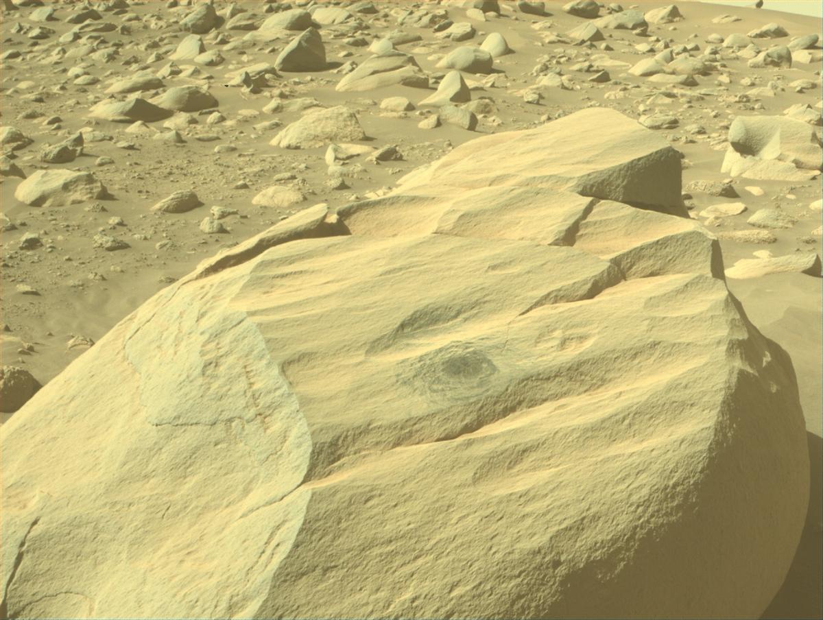 This image was taken by FRONT_HAZCAM_RIGHT_A onboard NASA's Mars rover Perseverance on Sol 848