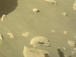 View image taken on Mars, Mars Perseverance Sol 848: Front Right Hazard Avoidance Camera (Hazcam)