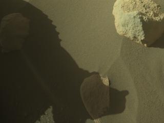 View image taken on Mars, Mars Perseverance Sol 848: Front Right Hazard Avoidance Camera (Hazcam)
