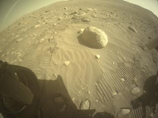 View image taken on Mars, Mars Perseverance Sol 848: Rear Left Hazard Avoidance Camera (Hazcam)