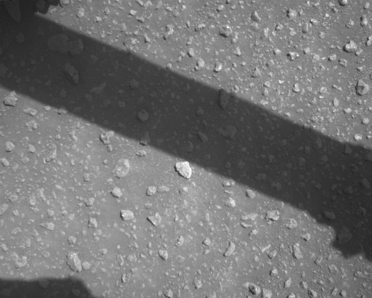 This image was taken by EDL_RDCAM onboard NASA's Mars rover Perseverance on Sol 849