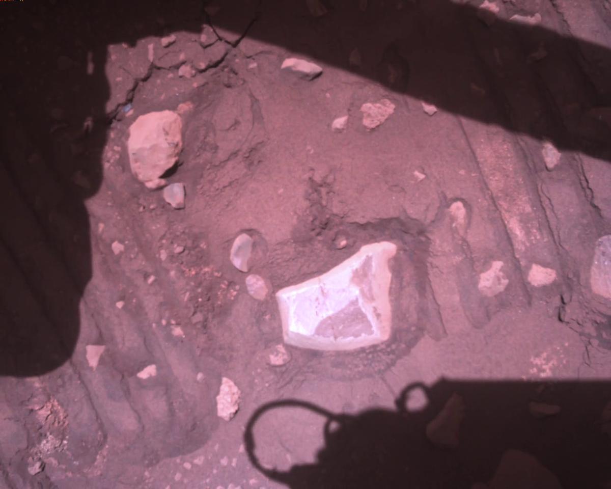 This image was taken by EDL_RDCAM onboard NASA's Mars rover Perseverance on Sol 849
