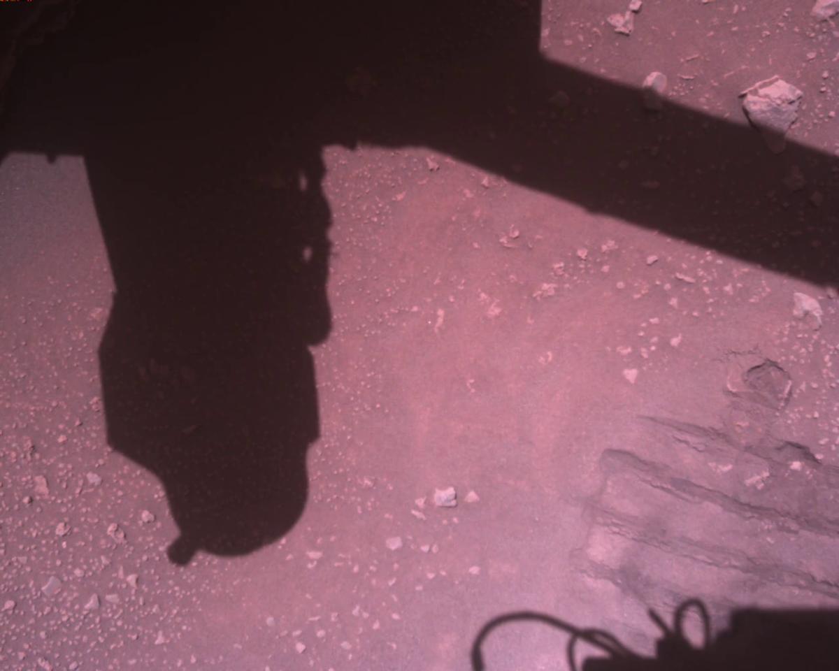 This image was taken by EDL_RDCAM onboard NASA's Mars rover Perseverance on Sol 849