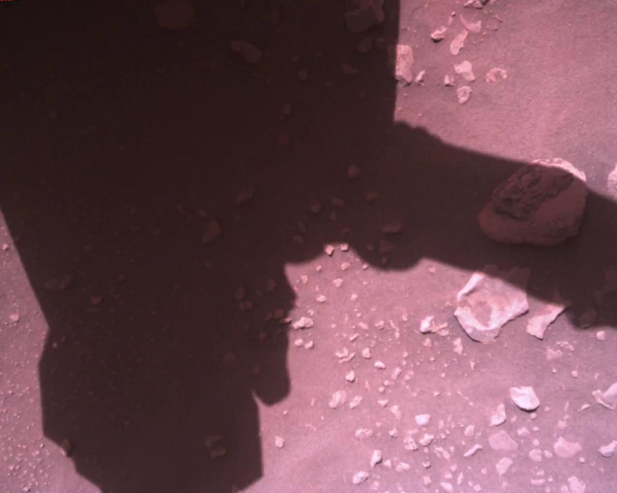 This image was taken by EDL_RDCAM onboard NASA's Mars rover Perseverance on Sol 849