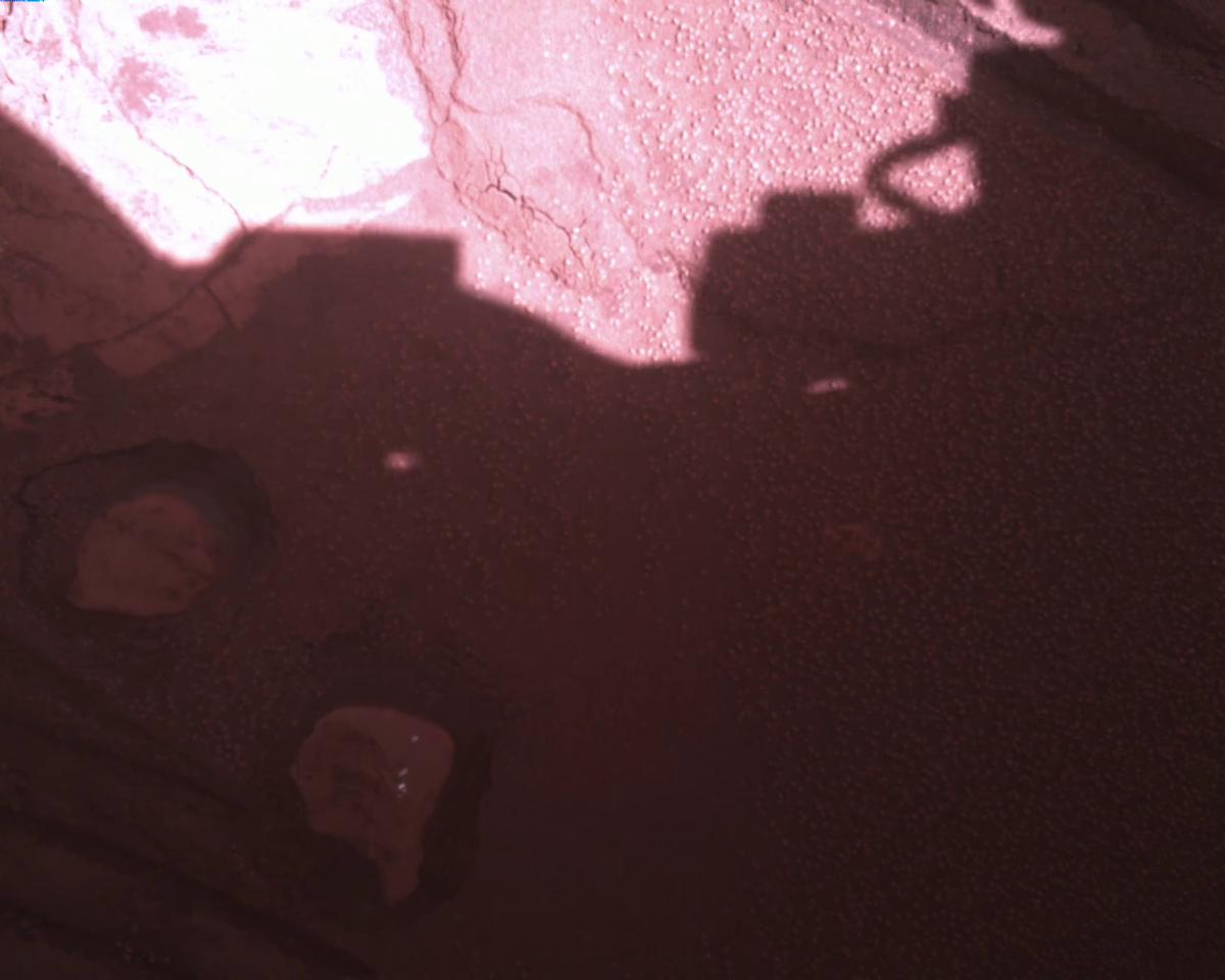 This image was taken by EDL_RDCAM onboard NASA's Mars rover Perseverance on Sol 849