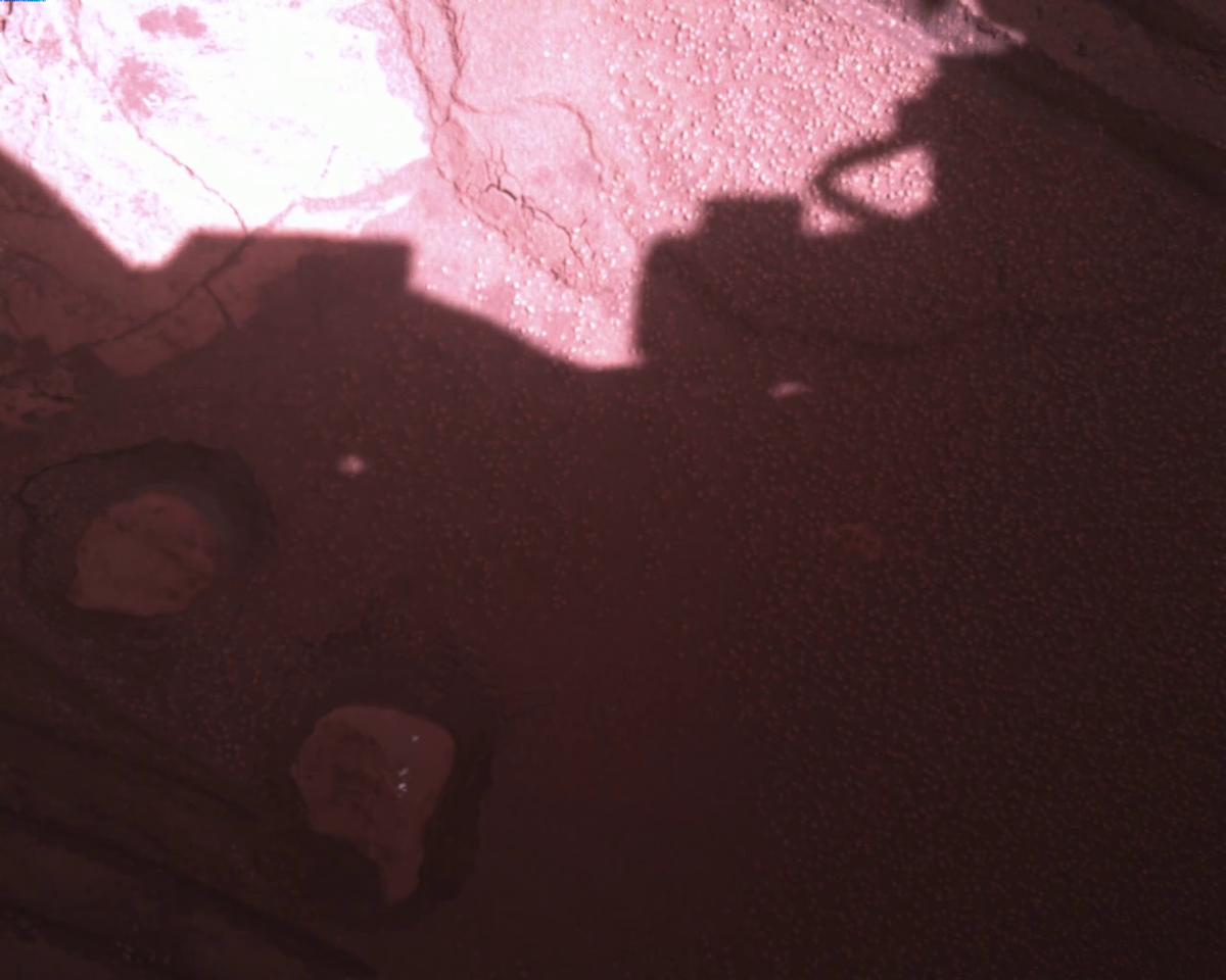 This image was taken by EDL_RDCAM onboard NASA's Mars rover Perseverance on Sol 849