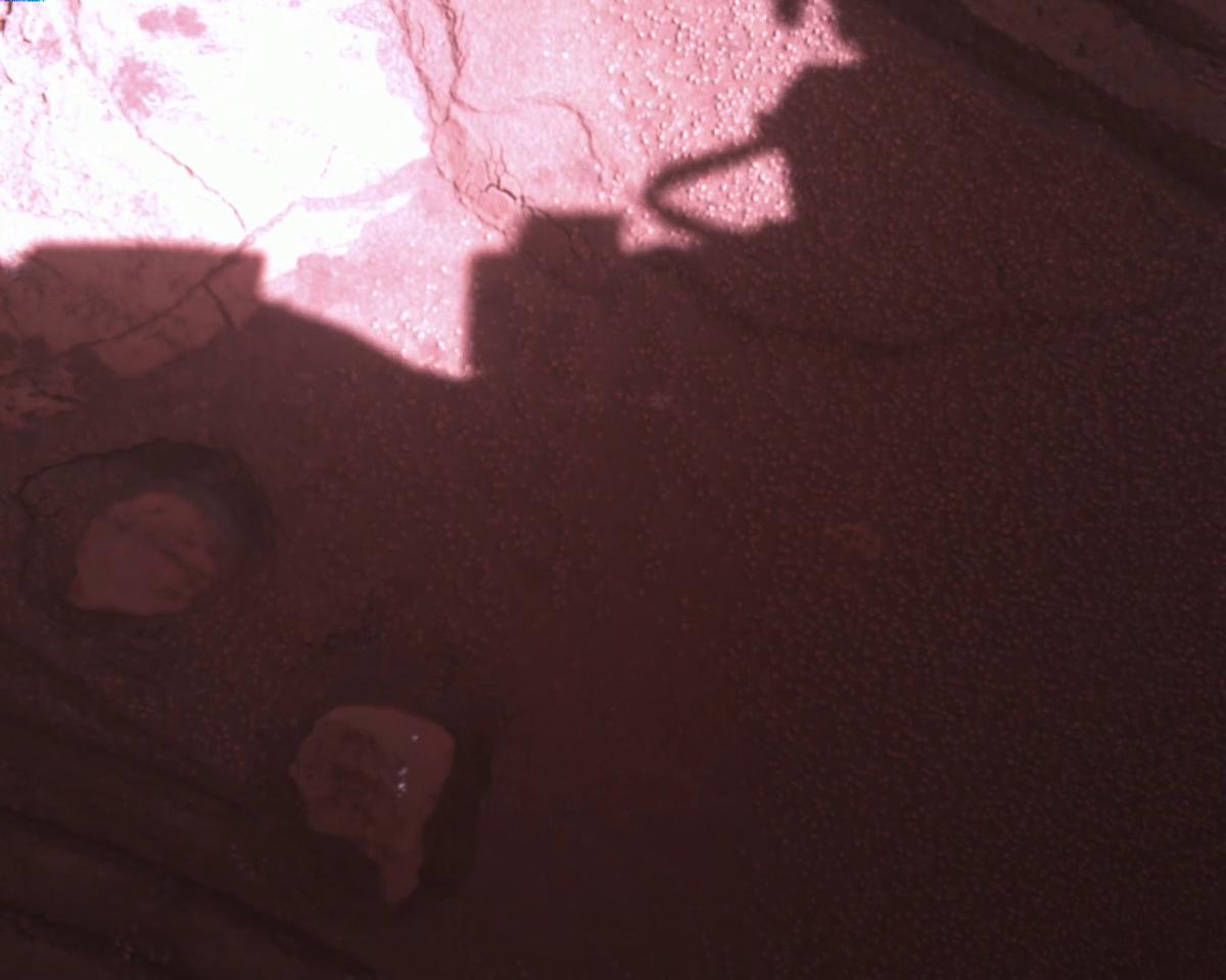 This image was taken by EDL_RDCAM onboard NASA's Mars rover Perseverance on Sol 849