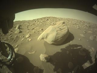 View image taken on Mars, Mars Perseverance Sol 849: Front Left Hazard Avoidance Camera (Hazcam)