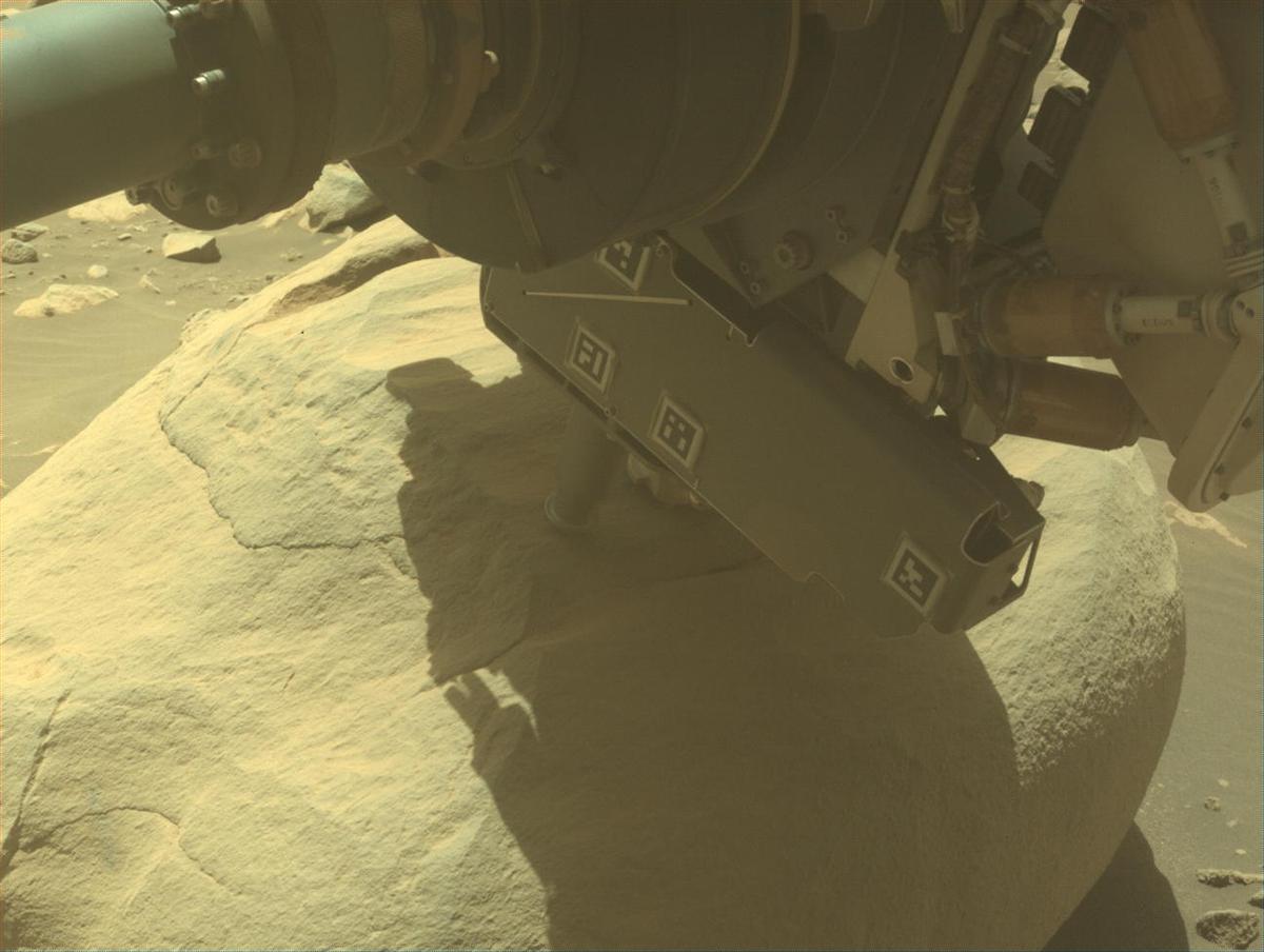 This image was taken by FRONT_HAZCAM_LEFT_A onboard NASA's Mars rover Perseverance on Sol 850