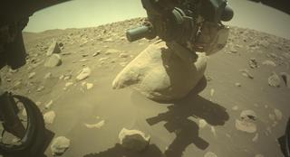 View image taken on Mars, Mars Perseverance Sol 850: Front Left Hazard Avoidance Camera (Hazcam)