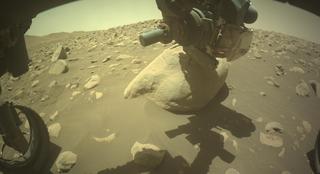 View image taken on Mars, Mars Perseverance Sol 850: Front Left Hazard Avoidance Camera (Hazcam)