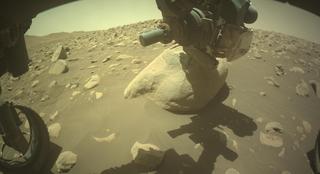 View image taken on Mars, Mars Perseverance Sol 850: Front Left Hazard Avoidance Camera (Hazcam)