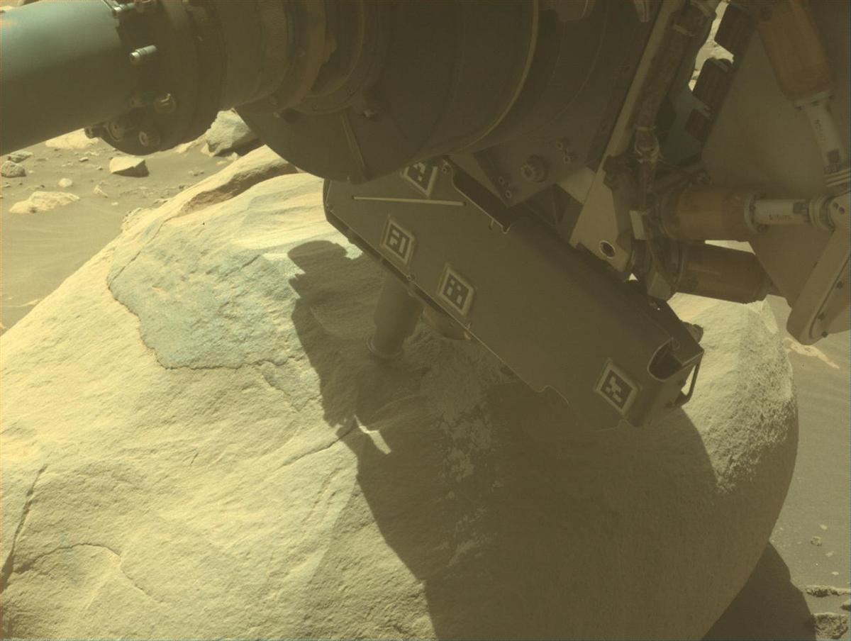 This image was taken by FRONT_HAZCAM_LEFT_A onboard NASA's Mars rover Perseverance on Sol 850