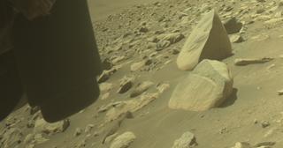 View image taken on Mars, Mars Perseverance Sol 850: Front Left Hazard Avoidance Camera (Hazcam)