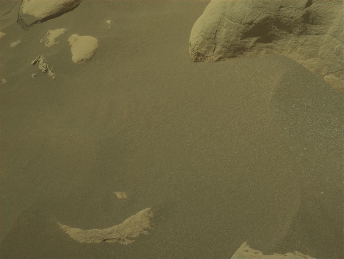 This image was taken by FRONT_HAZCAM_LEFT_A onboard NASA's Mars rover Perseverance on Sol 850
