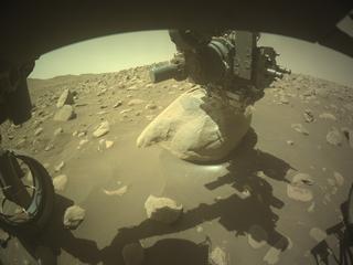 View image taken on Mars, Mars Perseverance Sol 850: Front Left Hazard Avoidance Camera (Hazcam)