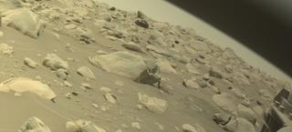 View image taken on Mars, Mars Perseverance Sol 850: Front Right Hazard Avoidance Camera (Hazcam)