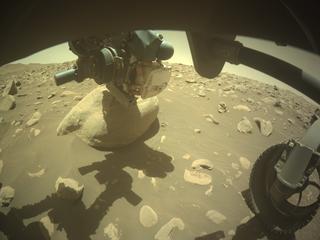 View image taken on Mars, Mars Perseverance Sol 850: Front Right Hazard Avoidance Camera (Hazcam)