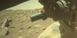 View image taken on Mars, Mars Perseverance Sol 850: Front Right Hazard Avoidance Camera (Hazcam)