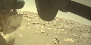 View image taken on Mars, Mars Perseverance Sol 850: Front Right Hazard Avoidance Camera (Hazcam)