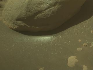 View image taken on Mars, Mars Perseverance Sol 850: Front Right Hazard Avoidance Camera (Hazcam)