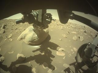 View image taken on Mars, Mars Perseverance Sol 850: Front Right Hazard Avoidance Camera (Hazcam)