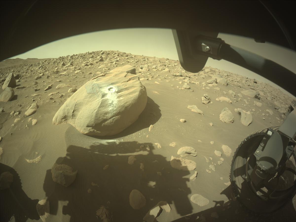 This image was taken by FRONT_HAZCAM_RIGHT_A onboard NASA's Mars rover Perseverance on Sol 850
