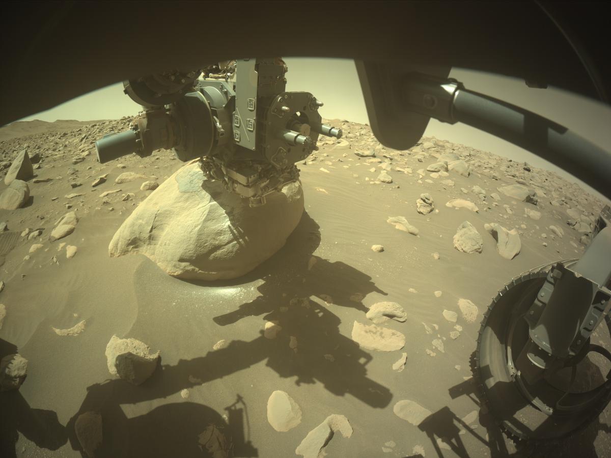This image was taken by FRONT_HAZCAM_RIGHT_A onboard NASA's Mars rover Perseverance on Sol 851