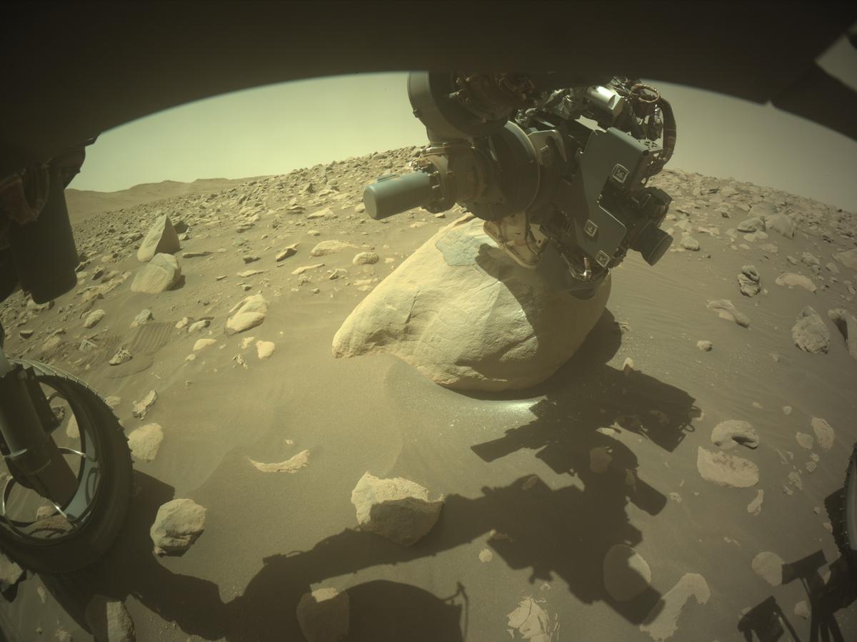 This image was taken by FRONT_HAZCAM_LEFT_A onboard NASA's Mars rover Perseverance on Sol 852