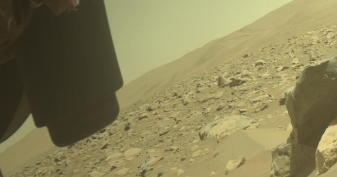 This image was taken by FRONT_HAZCAM_LEFT_A onboard NASA's Mars rover Perseverance on Sol 859