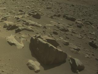 View image taken on Mars, Mars Perseverance Sol 859: Front Left Hazard Avoidance Camera (Hazcam)