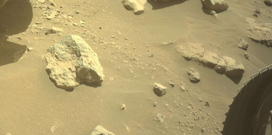 This image was taken by FRONT_HAZCAM_RIGHT_A onboard NASA's Mars rover Perseverance on Sol 859