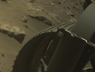 View image taken on Mars, Mars Perseverance Sol 859: Front Right Hazard Avoidance Camera (Hazcam)