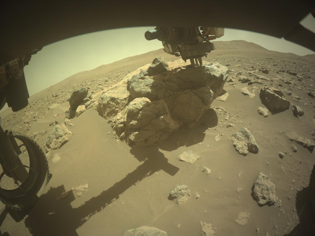 This image was taken by FRONT_HAZCAM_LEFT_A onboard NASA's Mars rover Perseverance on Sol 863