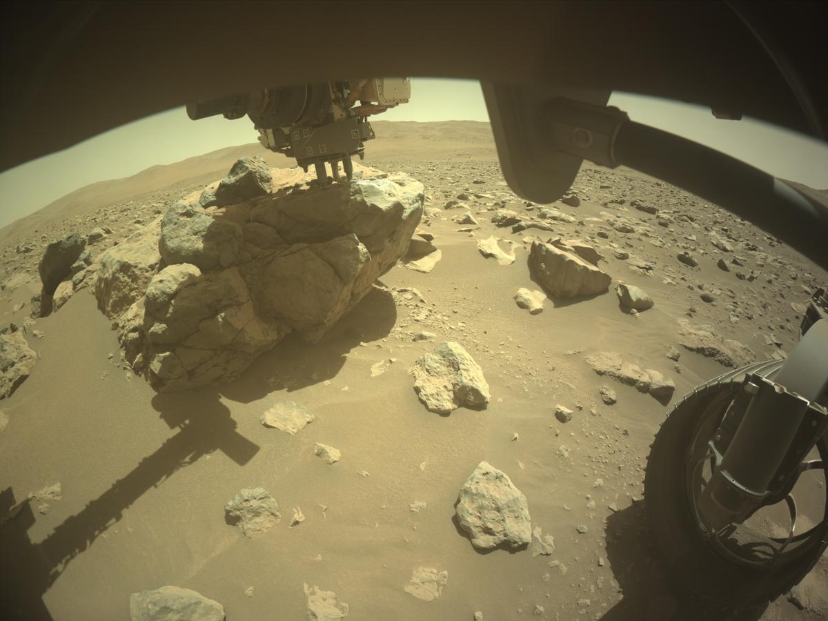 This image was taken by FRONT_HAZCAM_RIGHT_A onboard NASA's Mars rover Perseverance on Sol 863