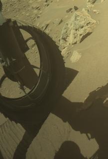 View image taken on Mars, Mars Perseverance Sol 864: Front Left Hazard Avoidance Camera (Hazcam)