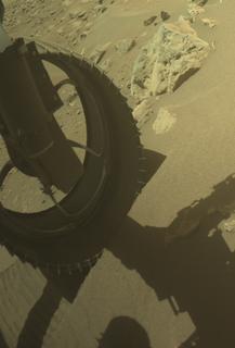 View image taken on Mars, Mars Perseverance Sol 864: Front Left Hazard Avoidance Camera (Hazcam)
