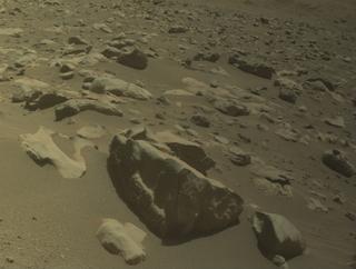 View image taken on Mars, Mars Perseverance Sol 864: Front Left Hazard Avoidance Camera (Hazcam)