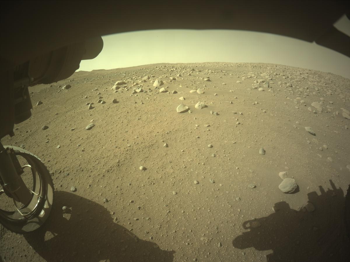 This image was taken by FRONT_HAZCAM_LEFT_A onboard NASA's Mars rover Perseverance on Sol 870